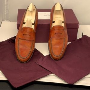 🔥JOHN LOBB COLOR "NEW GOLD" SIZE 10E. Preworn